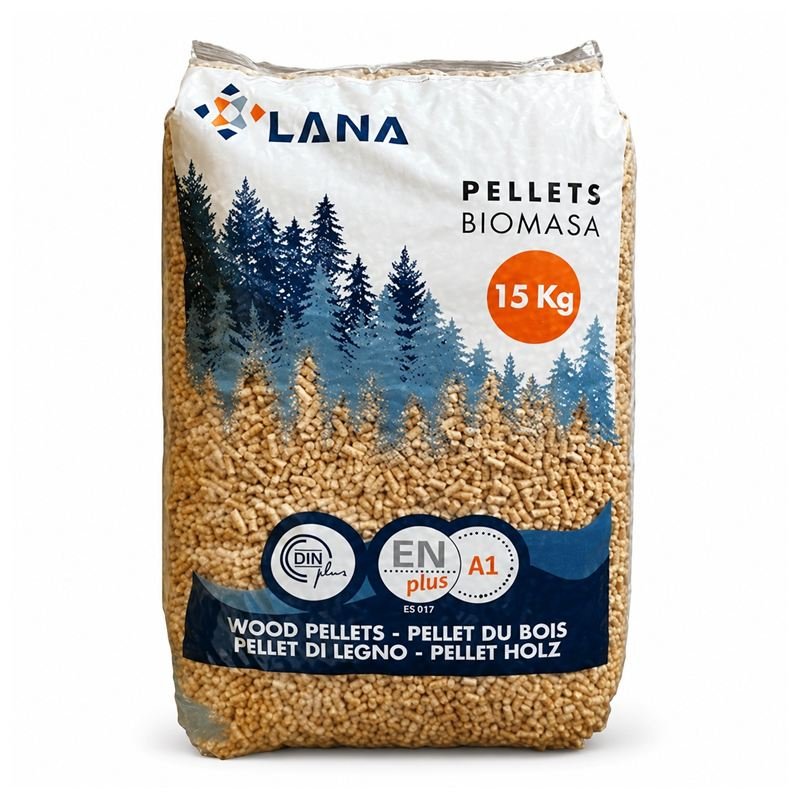 Palet de Pellet Lana - 65 sacos DIN plus y EN plus A1,