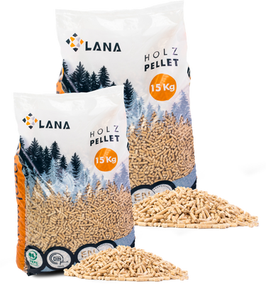 Palet de Pellet Lana - 65 sacos DIN plus y EN plus A1,