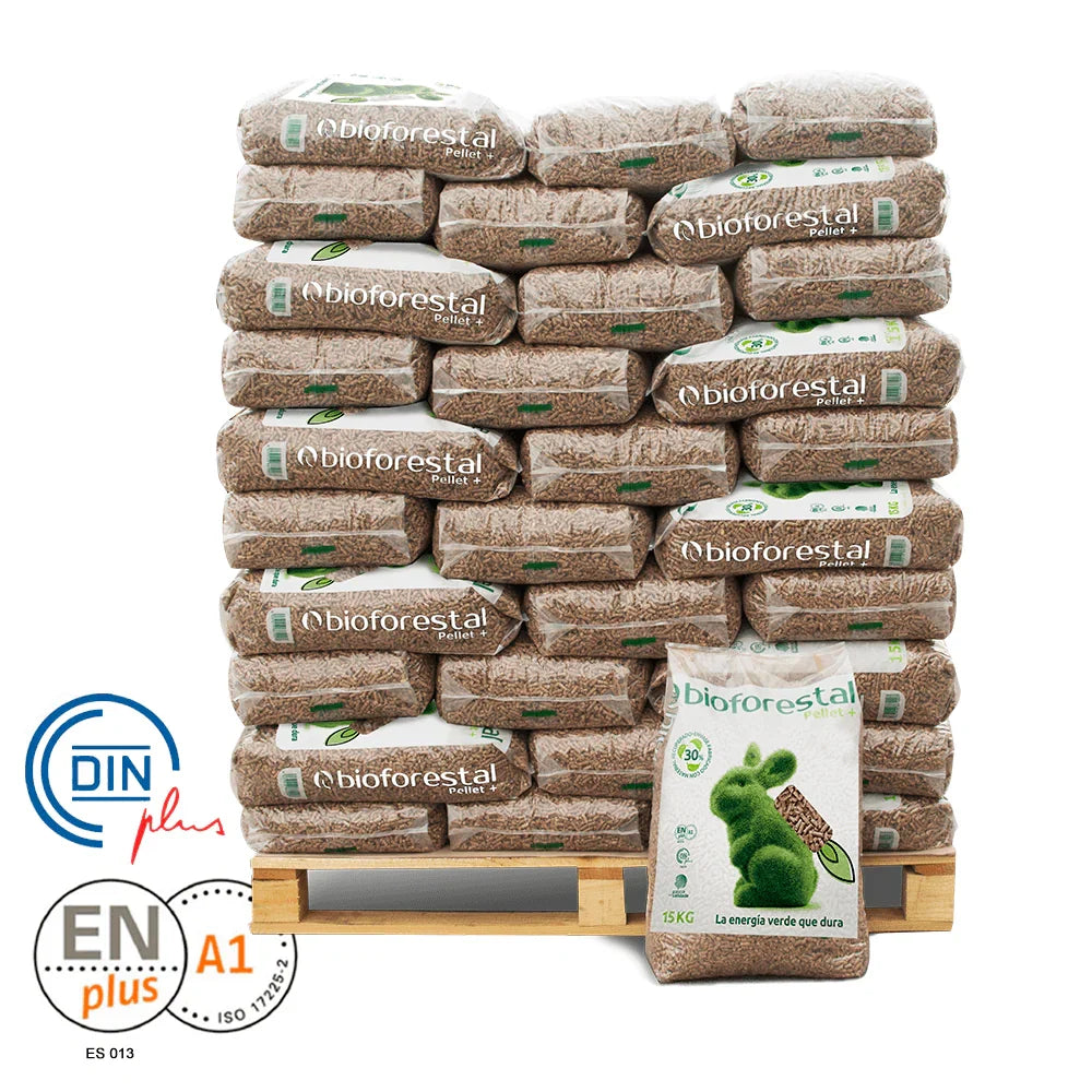 Pellets Bioforestal – Palet de 70 sacos 15kg EN+A1