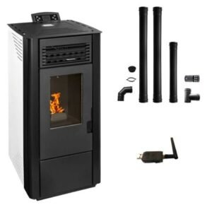 Estufa de pellets 7 kw a++ programable con Wi-Fi incluido para 175 m³