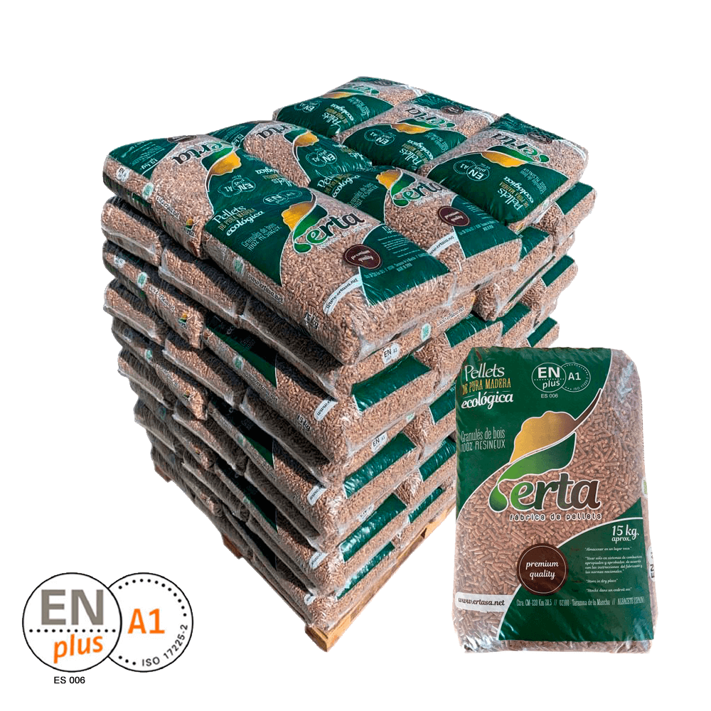 Erta Pellet : Palet de Pellets 70 Sacos EN+A1