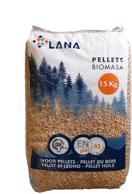Palet de Pellet Lana - 65 sacos DIN plus y EN plus A1,