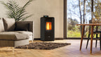 Estufa de pellet canalizable Steel 12C 10kW gris Stove Canadian