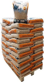 Palet de Pellet Lana - 65 sacos DIN plus y EN plus A1,