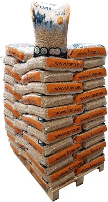 Palet de Pellet Lana - 65 sacos DIN plus y EN plus A1,