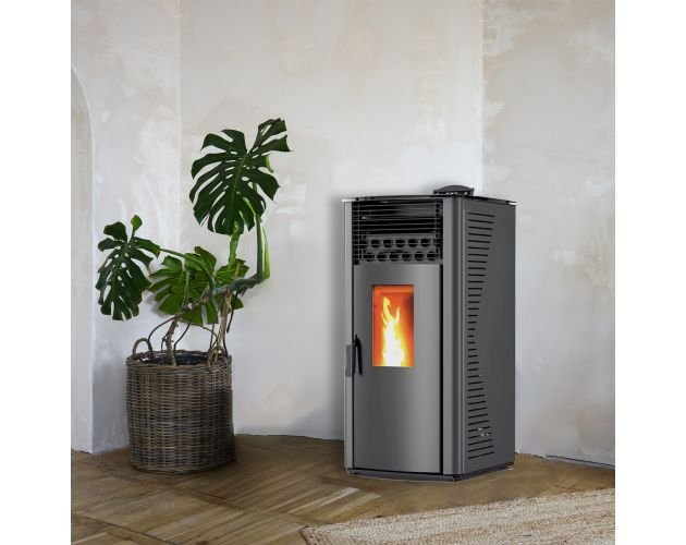 Estufa de pellets 7 kw a++ programable con Wi-Fi incluido para 175 m³
