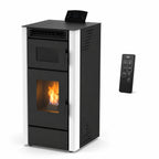 Estufa de pellets con horno de 10 kw a++ 92% para 231 m³