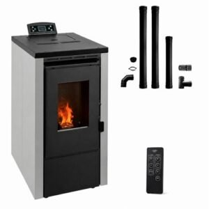 Estufa de pellets 7 kw a++ programable con Wi-Fi incluido para 175 m³