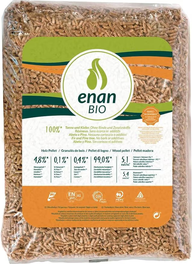 ENAN Bio - Palet de 70 Sacos de Pellets de 15 Kilos EN Plus A1 (1050kg)
