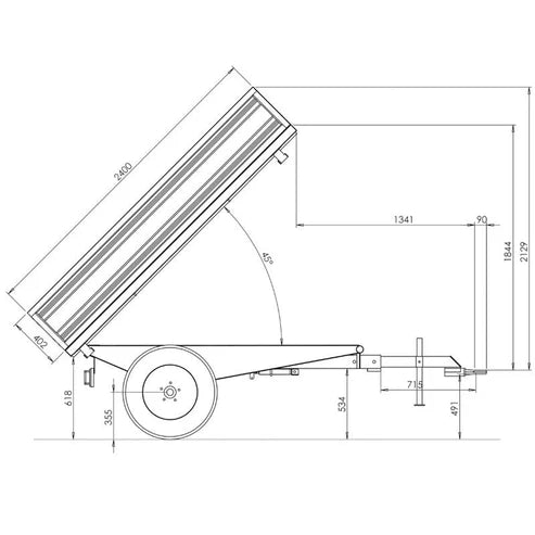 Remorque Tri-Benne DELEKS RM14-T3 1 Essieu
